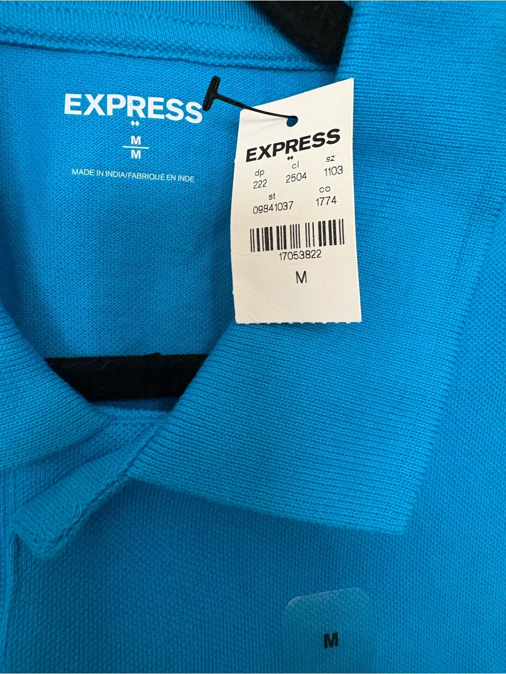Express Men’s Turquoise Blue Polo Shirt - Picture 2 of 3